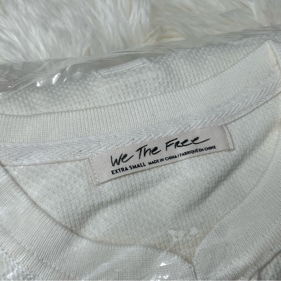 Free People NWT‎ Mikah layering Cuff Top in Cream Combo Size XS - Picture 10 of 10